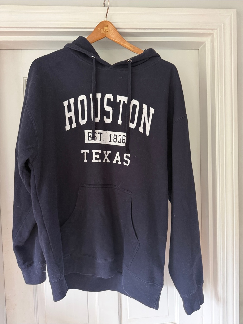 Houston Texas Navy Hoodie Sweatshirt - Unbranded